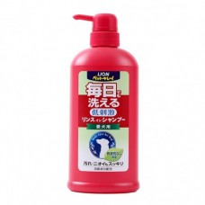 獅王 100%植物成分低刺激狗狗用二合一沐浴露 (可每天使用) 550ml 柔和花香 166-0055